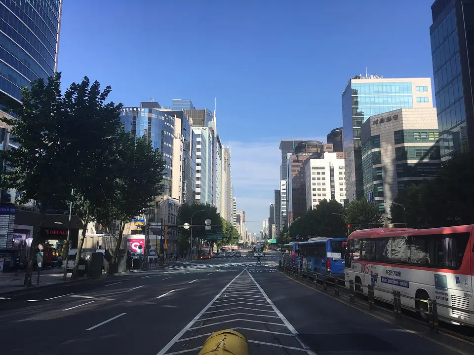 Gangnam-daero and Gangnam Station area